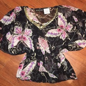 Sheer Butterfly blouse